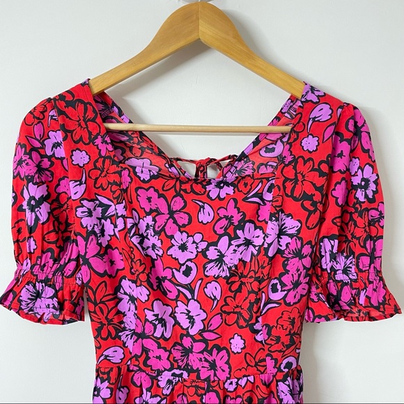 Pink Printed Romper with String Back - Picture 4 of 9